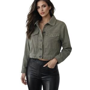 Everlane The Moleskin Utility Jacket in the color Kalamata Olive Size XS